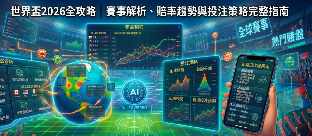 世界盃2026全攻略|賽事解析、賠率趨勢與投注策略完整指南
